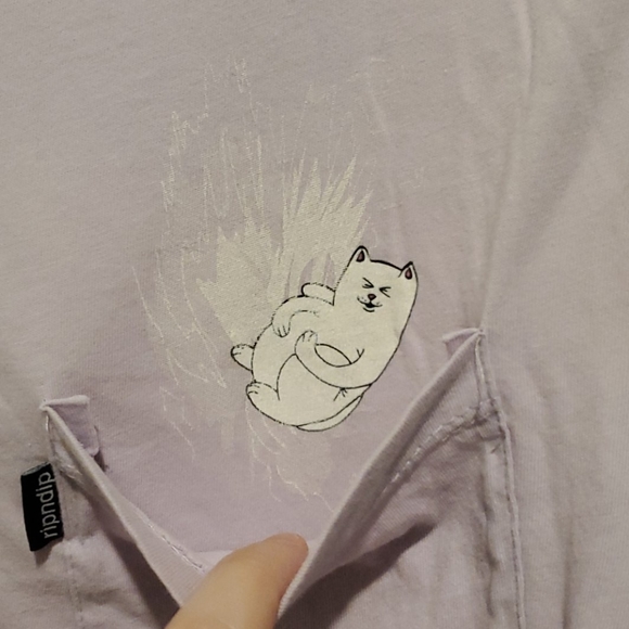 Lavender Rip n Dip medium pocket tee - Picture 2 of 4